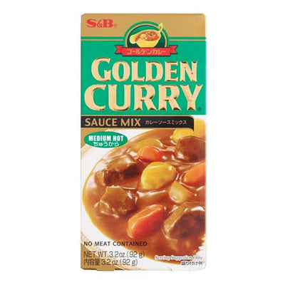 S&B Golden Curry Sauce Mix - Medium Hot (3.3 oz)